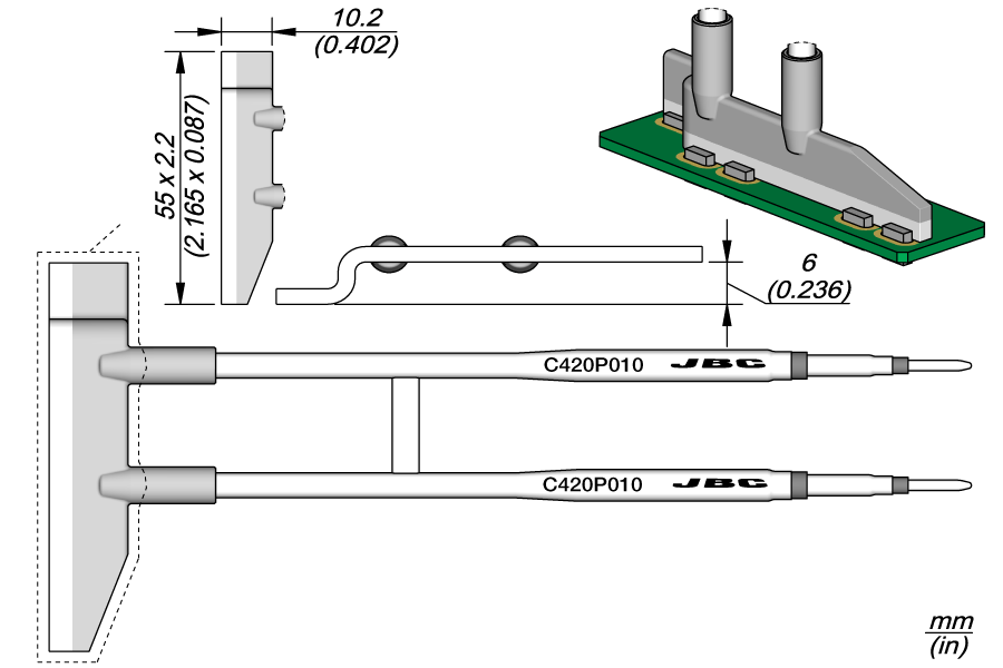 C420P010 - Blade Cartridge 55 mm